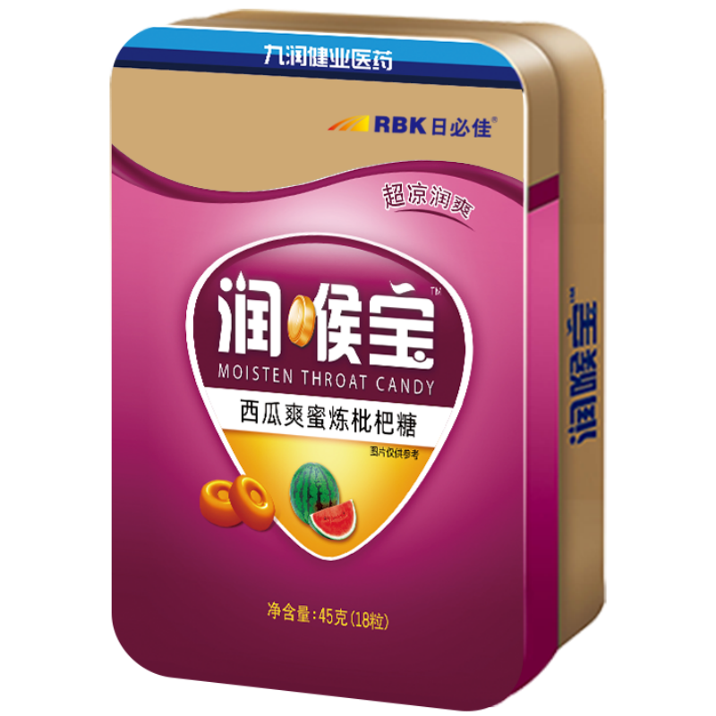 潤喉寶西瓜爽蜜煉枇杷糖（鐵盒)